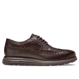 Chaussures à Lacets Cole Haan Men OriginalGrand Longwing Oxford Chestnut Croc Print-Taille 43