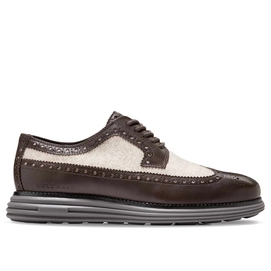 Chaussures à Lacets Cole Haan Men OriginalGrand Longwing Oxford Taupe Dark Chocolate-Taille 41