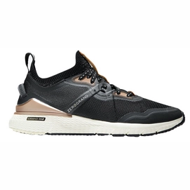 Baskets Cole Haan Women Zerogrand Overtake Runner Gray Pinstripe Black Rose Gold