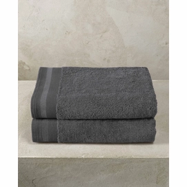Douchelaken De Witte Lietaer Contessa Dark Grey (70 x 140 cm)(set van 2)