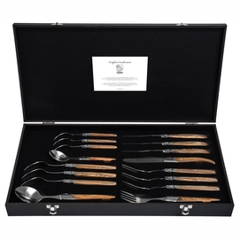 Cutlery Set Laguiole Style de Vie Luxury Line Olive Wood (16 pc)