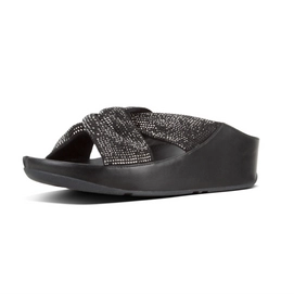 Sandals FitFlop Twiss™ Crystal Slide Black