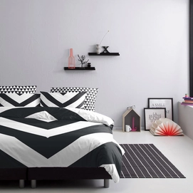 Dekbedovertrek Damai Chevron Black Percal