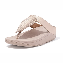 Tongs FitFlop Women Fino Feather Toe-Post Sandals Rose Gold