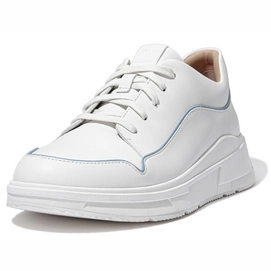 FitFlop Women Freya Sneaker Pop Piping Urban White Blue Fog