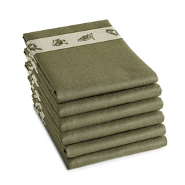 Theedoek DDDDD Sparrow Olive (set van 6)
