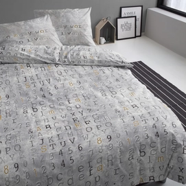 Bettwäsche Damai Carve Grey Flanell
