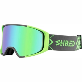 Skibrille Shred Simplify Bigshow Grey Green CBL Plasma + Bonus Grey Neon Green