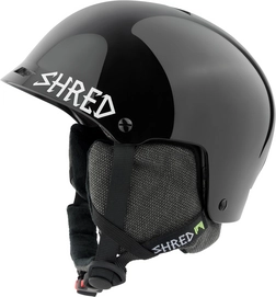 Skihelm Shred Half Brain D-Lux Black Out Black