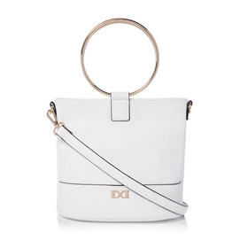 Handtas Dune Dircle Small Soft Bracelet Handle Bucket White Synthetic