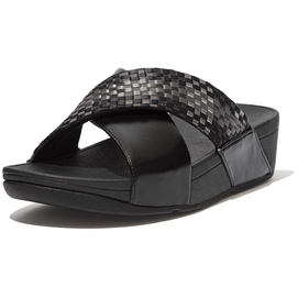 FitFlop Women Lulu Silky Weave Slides Black