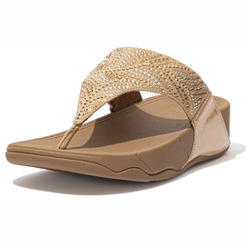FitFlop Women Lulu Crystal Feather Wide Fit Toe-Post Sandals Blush