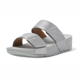 FitFlop Women Mina Textured Glitz Slides SIlver