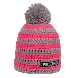 Beanie Poederbaas Short Colourful Grey Pink