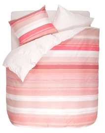 Taies d'oreiller Esprit Krisa Coral pink Satin de Coton (50 x 75 cm)