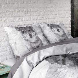 Dekbedovertrek Dreamhouse Wolf Nature Grey Katoen_3