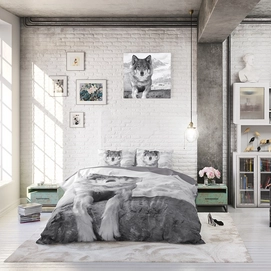 Dekbedovertrek Dreamhouse Wolf Nature Grey Katoen_4