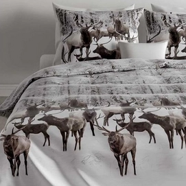 Dekbedovertrek Zo! Home Reindeer Taupe Flanel