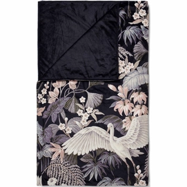 Steppdecke Essenza Diem Nightblue Floral-240 x 100 cm