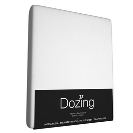 Hoeslaken Dozing Wit (Katoen)-90 x 220 cm