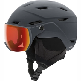 Casque de Ski Smith Unisex Survey Eu Matte Charcoal Chromapop Everyday Red Mirror