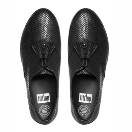 Sneaker FitFlop Classic Tassel Superoxford™ Leather Black Snake Effect