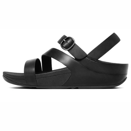 Sandaal FitFlop The Skinny™ Z-Cross Sandal Leather All Black
