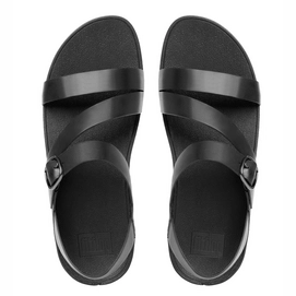 Sandaal FitFlop The Skinny™ Z-Cross Sandal Leather All Black