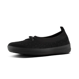 Ballerina FitFlop Uberknit Slip On With Bow All Black