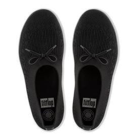 Ballerina FitFlop Uberknit™ Slip On With Bow All Black