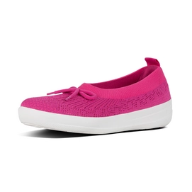 FitFlop Uberknit™ Slip-On Ballerina With Bow Psychedelic Pink Mix