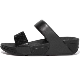 FitFlop Lulu Slide Hotfix All Black Damen-Schuhgröße 37