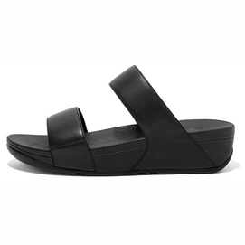 Tongs FitFlop Women Lulu Slide Leather All Black-Taille 38