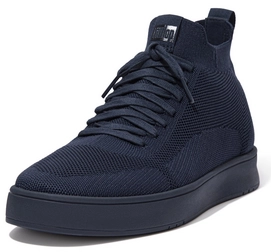 FitFlop Men Rally High Top Sneaker Water Resisten Knit Midnight Navy