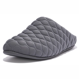 Pantoufles FitFlop Men Shove Slipper Cosy Material Pewter Grey-Taille 45