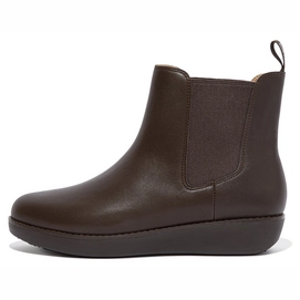 FitFlop Women Sumi Chelsea Boot Waterproof Leather Chocolate Brown
