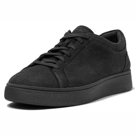 Baskets FitFlop Women Rally Tennis Sneaker Tonal Suede All Black-Taille 38