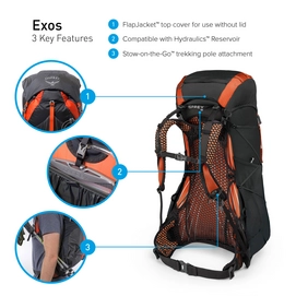 Osprey exos 58 blaze black 2025