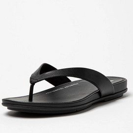 Tongs FitFlop Women Gracie Flip Flop Leather All Black-Taille 37