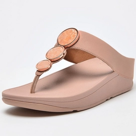 Tongs FitFlop Women Halo Toe Post Sparkle Beige-Taille 40