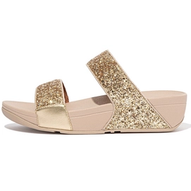 Flip Flops FitFlop Lulu Slide Glitter Platino Damen-Schuhgröße 36