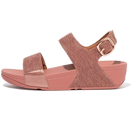 Sandale FitFlop Lulu Sandal Geo Glitz Warm Rose Damen-Schuhgröße 40