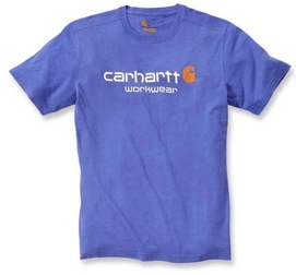 T-Shirt Carhartt Men Core Logo Workwear T-Shirt S/S Tidal Blue Heather