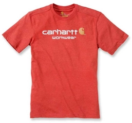T-Shirt Carhartt Men Core Logo Workwear T-Shirt S/S Chili Heather