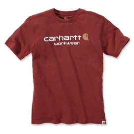 T-Shirt Carhartt Men Core Logo Workwear T-Shirt S/S Fired Brick Heather