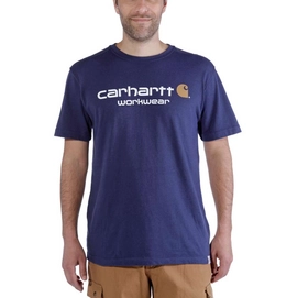 T-Shirt Carhartt Men Core Logo Workwear T-Shirt S/S Ink Blue Heather