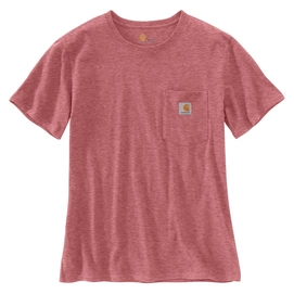 T-Shirt Carhartt Women Workwear Pocket S/S Dark Barn Red Snow Heather