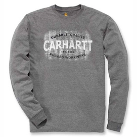 T-Shirt Carhartt Men Graphic Rugged Workw. T-Shirt L/S Granite Heather