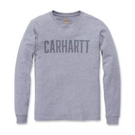 Shirt Carhartt Men Block Logo L/S Heather Grey-L