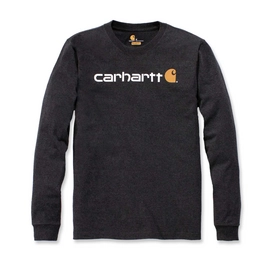 Shirt Carhartt Men Core Logo L/S Carbon Heather-S